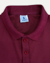 Poloo Ralfh Lauren Men’s Maroon Cotton PQ Polo Shirt